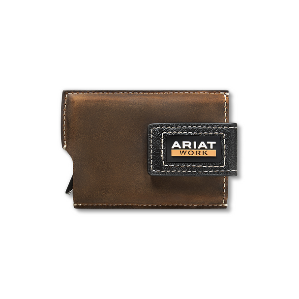 ARIAT MAGNETIC CLIP WORK BROWN - ACCESSORIES WALLET  - A3400402