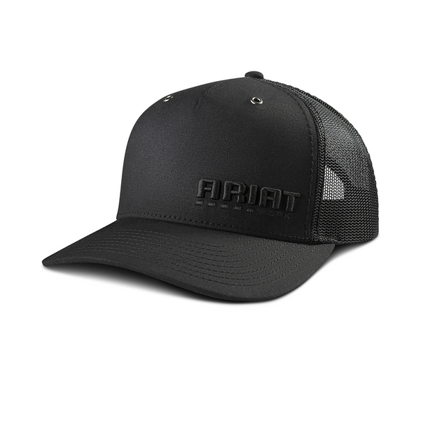 ARIAT OFFSET EMBROIDERED BLACK - HATS CAP  - A290001501