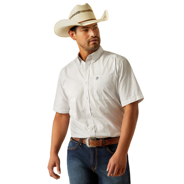 ARIAT EDDY WF CLASSIC WHITE PRINT - MENS SHIRT  - 10058744