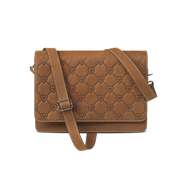 ARIAT SELMA SMALL MESSENGER BROWN - LADIES PURSES  - A770020244