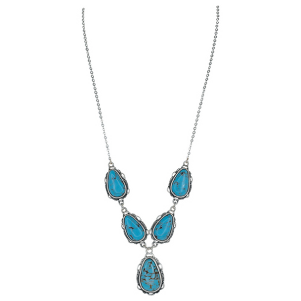 JUSTIN  TURQUOISE TEARDROP STONE - ACCESSORIES JEWELRY NECKLACE - 2510090281