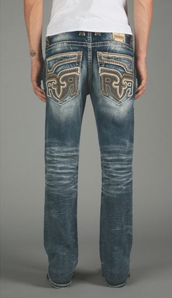 ROCK REVIVAL XANDER J201 STRAIGHT - MENS JEANS  - RP5639J201R