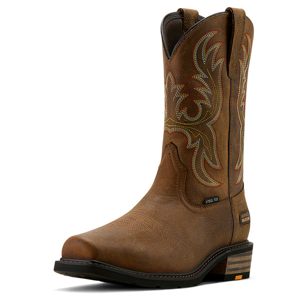 ARIAT IRONSIDE SQUARE RYE BROWN - BOOT MENS WORK - 10061251