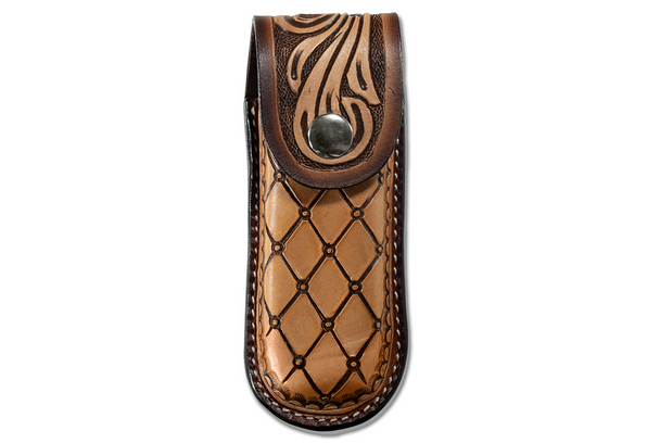 3-D BELT HAND TOOLED DIAMOND TAN - ACC KNIVE SHEATH  - D8403302