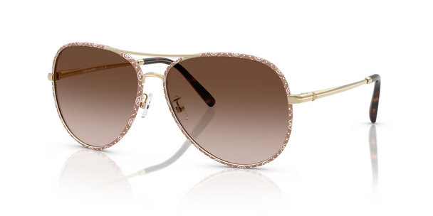 TORY BURCH PILOT MONOGRAM BROWN - SUNGLASS TORY BURCH  - 6114336013