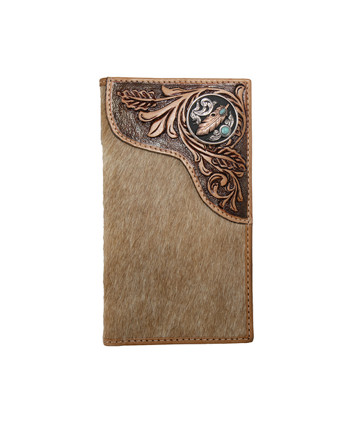 NOCONA TOOLED OVERLAY FEATHER CONCHO - ACCESSORIES WALLET  - N500048808