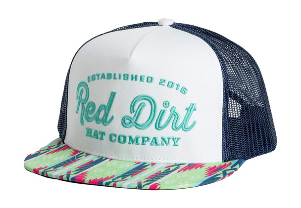 RED DIRT BUCKAROO AZTEC WHITE NAVY - HATS CAP  - RDHC-531