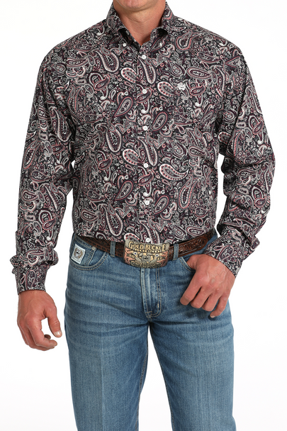 CINCH BLACK PAISLEY PRINT - MENS SHIRT  - MTW1105910