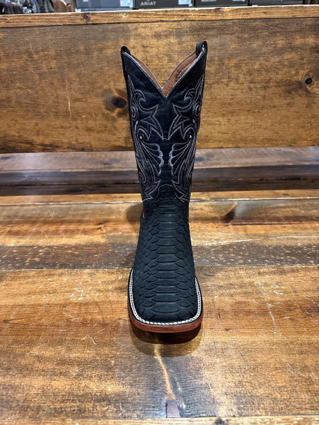 DILIGENCIA PYTHON MATTE BLACK - BOOT MENS WESTERN - PYTHON MATTE BLACK