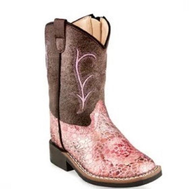 OLD WEST PINK SHIMMER TOLDDLER - BOOT KIDS GIRLS - VB1054