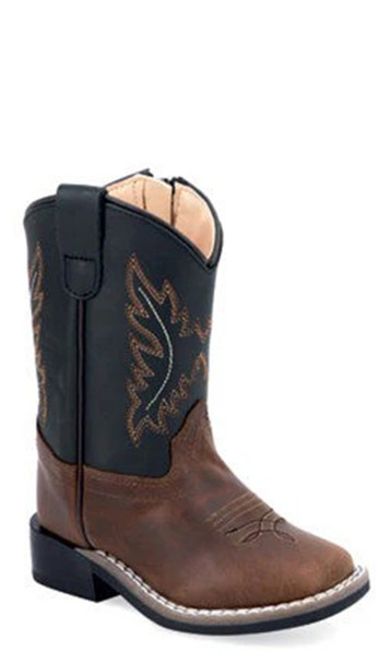 OLD WEST NAVY LEATHER  SQ TOE TODDLER - BOOT KIDS BOYS - BSI1990