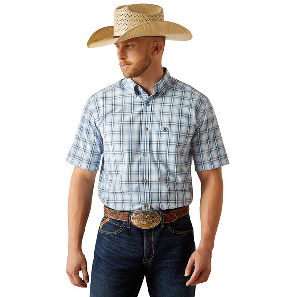 ARIAT PRO CAL LIGHT BLUE PLAID - MENS SHIRT  - 10058941