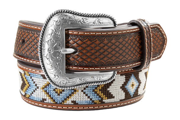 NOCONA SOUTHWESTERN EMBROIDERED BLUE - ACCESSORIES BELT KIDS - N4444127