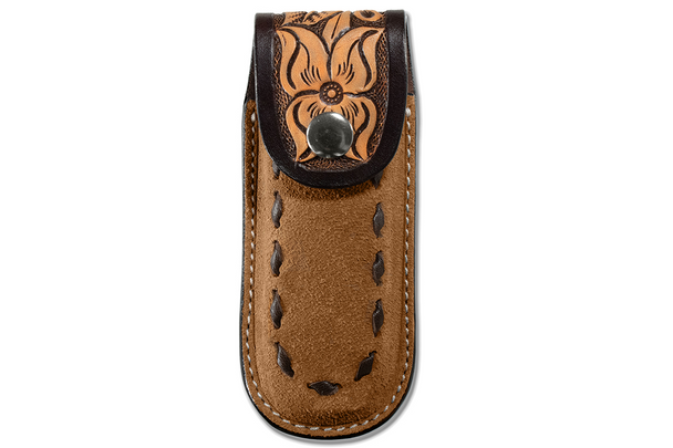 3-D BELT CLOSED FLORAL ROUGHOUT TAN - ACC KNIVE SHEATH  - D8403508