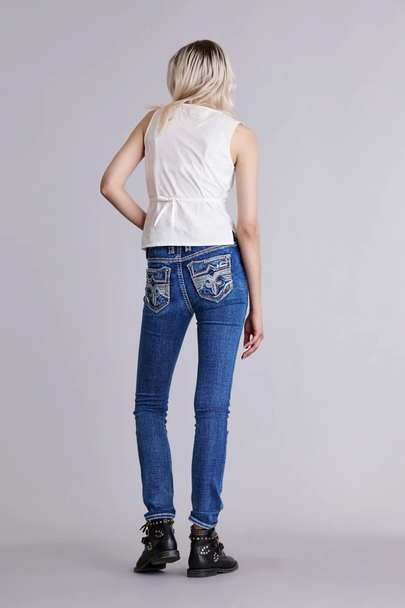 ROCK REVIVAL HIGH RISE STRAIGHT AURORA - LADIES JEANS  - RP3202HJ206R