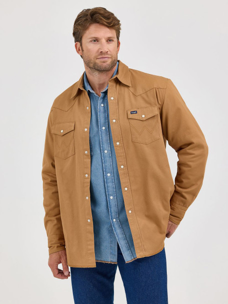 WRANGLER FLANNEL LINED WORK RAWHIDE - MENS SHIRT  - 112367726