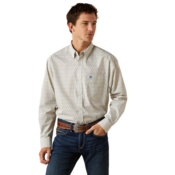 ARIAT STEVY CLASSIC FIT CREAM PRINT - MENS SHIRT  - 10062240