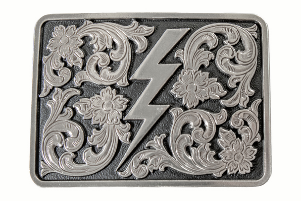 NOCONA RECTANGLE LIGHTNING BOLT - ACC BUCKLE  - 37950