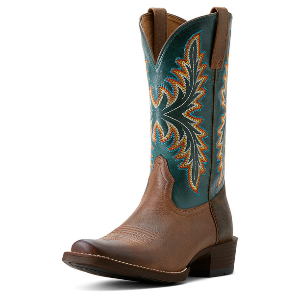 ARIAT VINTAGE RENEGADE OAK/DEEP TEAL - BOOT MENS WESTERN - 10053696