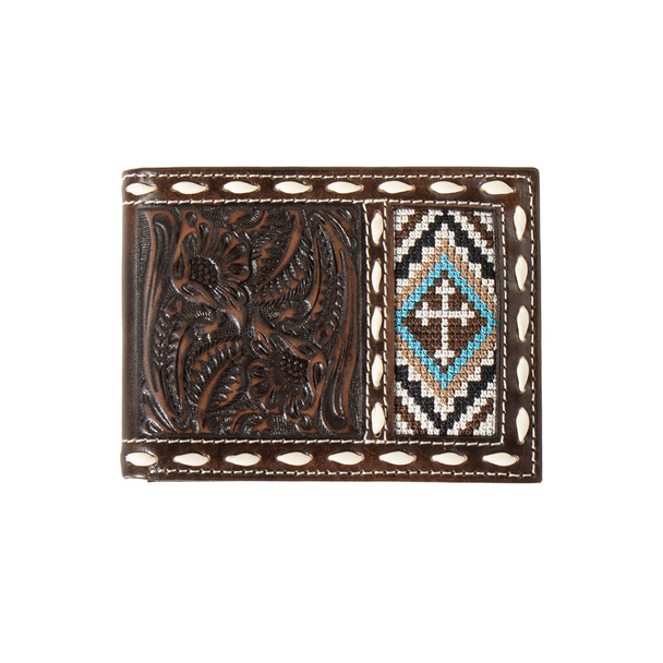 NOCONA BI FOLD CROSS EMBROIDERY INLAY - ACCESSORIES WALLET  - N500044502