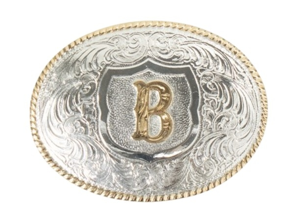 CRUMRINE OVAL INITIAL B BUCKLE - ACC BUCKLE  - C10380-B