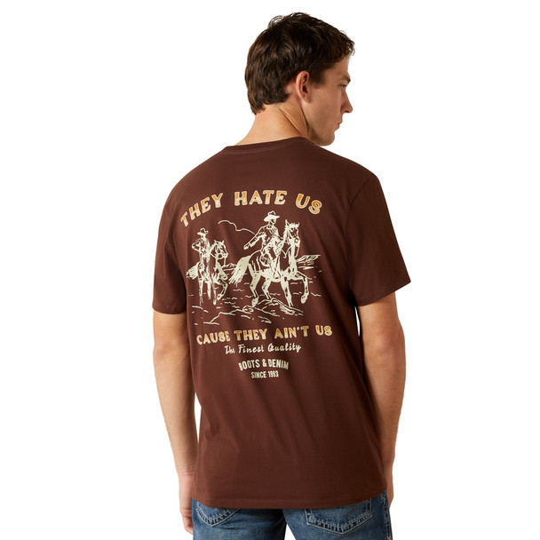 ARIAT HATERS CLUB DEEP MAHOGANY - MENS TEE  - 10062422