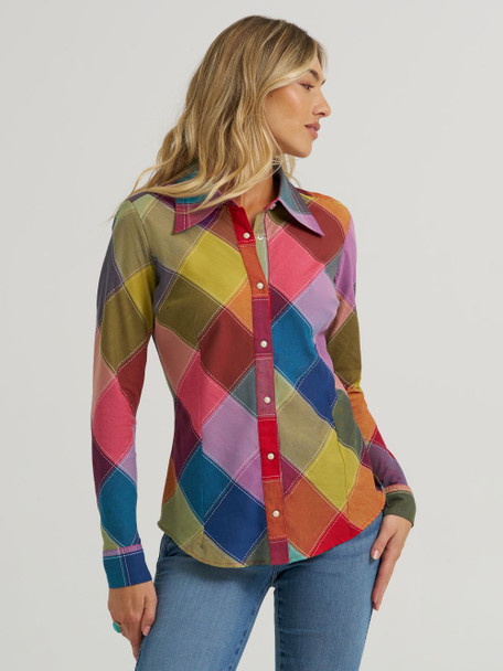 WRANGLER LAINEY WILSON HARLEQUIN MULTI - LADIES SHIRT  - 112371988