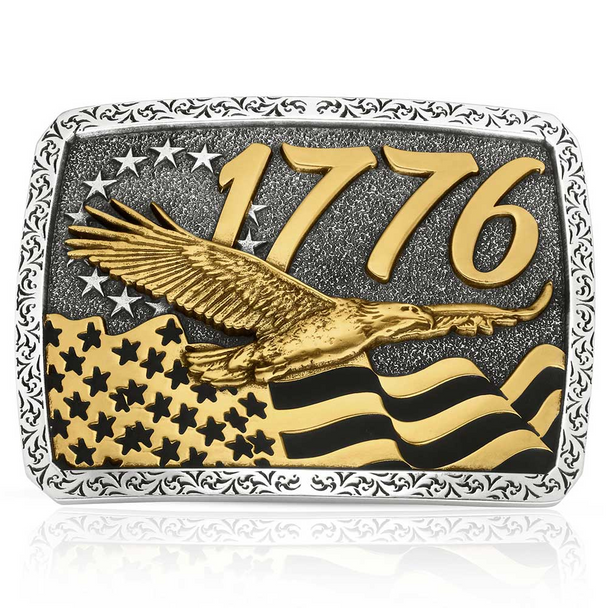 ATTITUDE BY MONTANA SILVERSMITHS INDEPENDENT SINCE 1776 - ACC BUCKLE  - A1062P