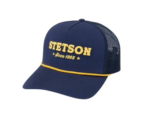 STETSON YELLOW CHAIN STITCH NAVY - HATS CAP  - 11-077-0102-0080BU