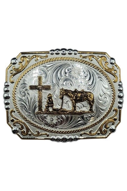MONTANA SILVERSMITHS CHRISTIAN COWBOY CUSTOM - ACC BUCKLE  - 25815-731