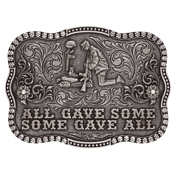 ATTITUDE BY MONTANA SILVERSMITHS ALL GAVE SOME REMEMBERANCE - ACC BUCKLE  - A827