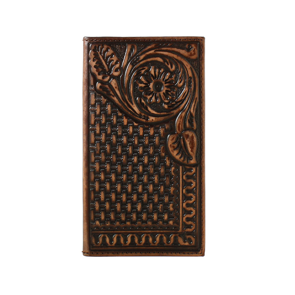 3-D BELT FLORAL BASKETWEAVE BROWN - ACCESSORIES WALLET  - D250004402