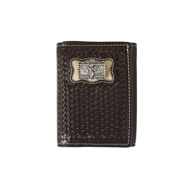 3-D BELT TRIFOLD CALF HAIR CROSS CONCHO - ACCESSORIES WALLET  - D250008602