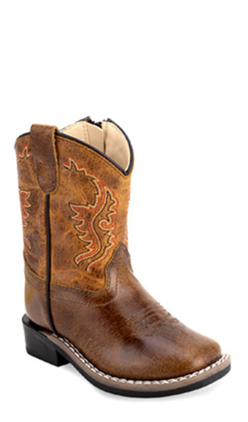 OLD WEST BROAD SQUARE TOE BROWN - BOOT KIDS BOYS - BSI2004