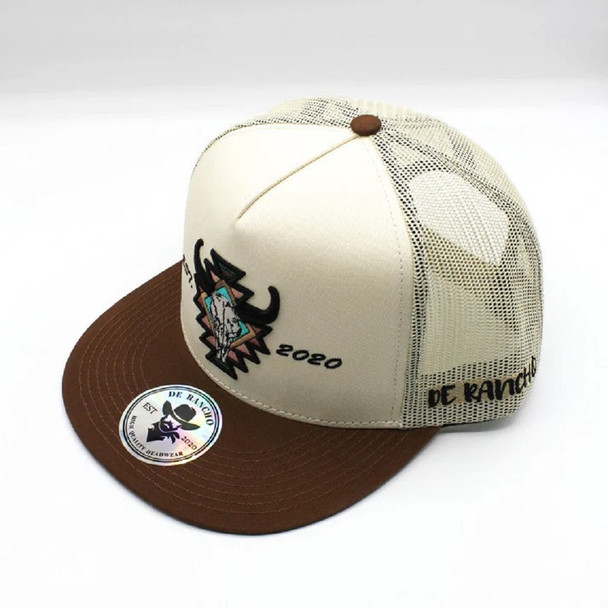 DE RANCHO CRANEO AZTEC CREAM BROWN - HATS CAP  - CRANEO CREAM BROWN