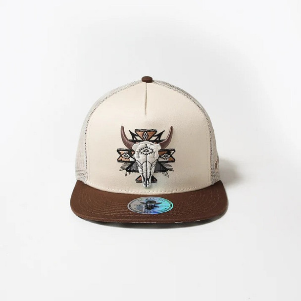 DE RANCHO SKULL CREAM BROWN - HATS CAP  - SKULL CREAM BROWN