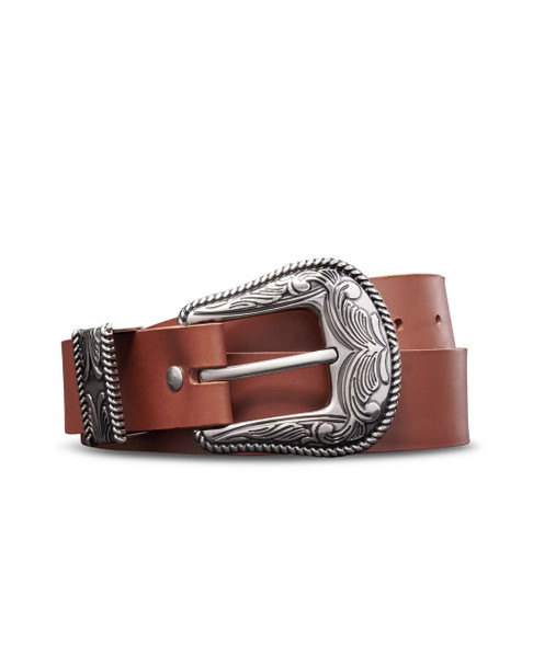 TECOVAS WESTERN 3 PIECE BELT BROWN - ACCESSORIES BELT LADIES - W30479BRO