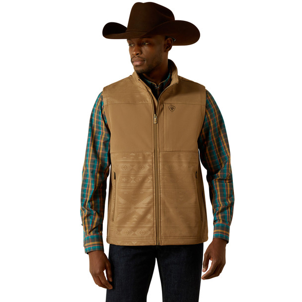 ARIAT VERNON SOFTSHELL KHAKI AZTEC - MEN VESTS  - 10062391