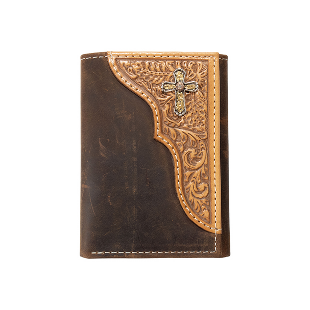 NOCONA TRIFOLD EMBOSSED SCROLL CROSS - ACCESSORIES WALLET  - N500050244