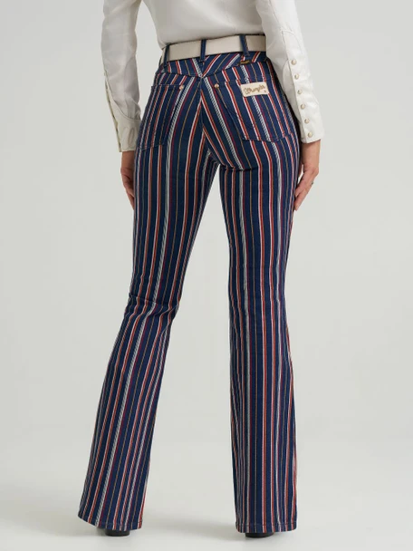 WRANGLER LAINEY WILSON STRIPED FLARE - LADIES JEANS  - 112372320