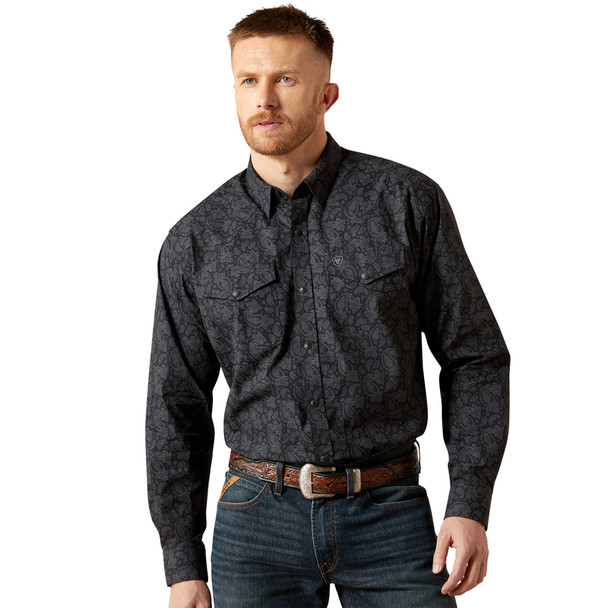 ARIAT FINNIGAN BLACK CLASSIC PRINT - MENS SHIRT  - 10065962