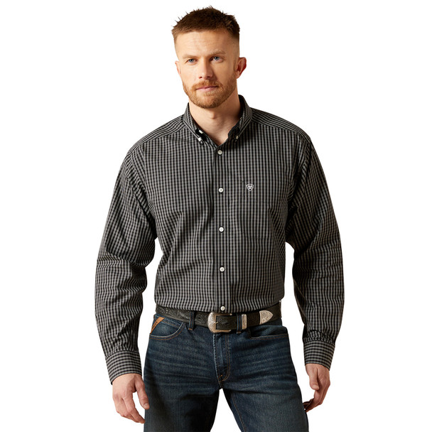 ARIAT WF ABLE CLASSIC BLACK PLAID - MENS SHIRT  - 10065782