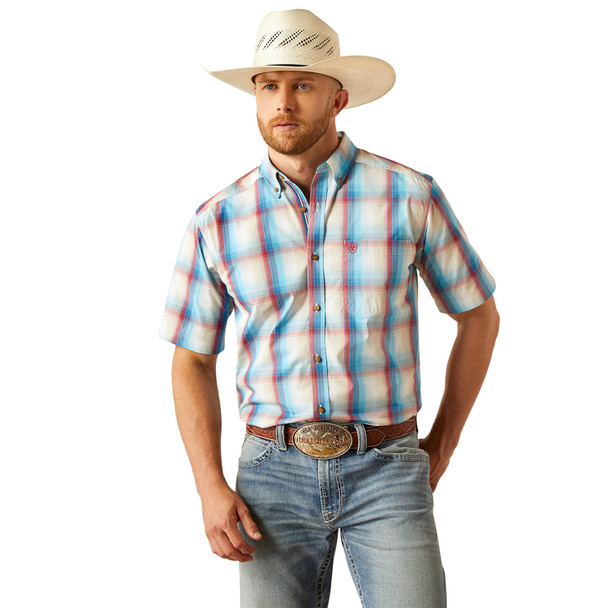 ARIAT PRO SUNNY BLUE PLAID - MENS SHIRT  - 10058946