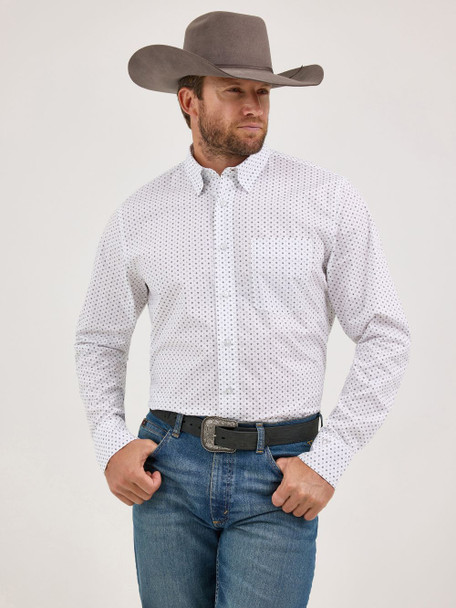 WRANGLER CODY JOHNSON GREY DIAMONDS - MENS SHIRT  - 112369539