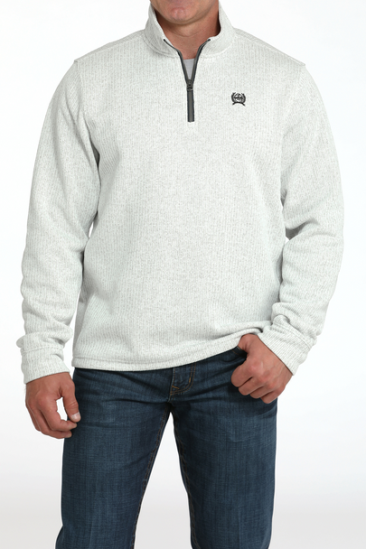 CINCH GREY 1/4 ZIP SWEATER - MEN SWEATER  - MWK1080018