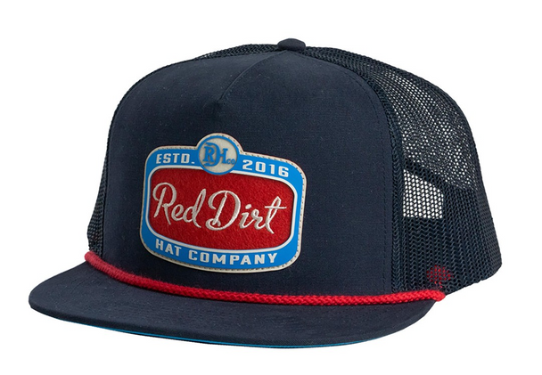 RED DIRT GITTY UP - NAVY RED ROPE - HATS CAP  - RDHC-519