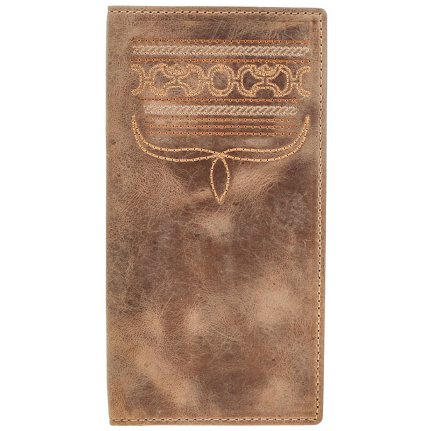 HOOEY BROWN STITCHING LOGO RIVET - ACCESSORIES WALLET  - HW036-BR