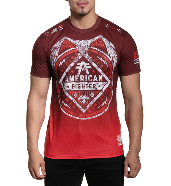 AMERICAN FIGHTER STATEN ISLAND BURGUNDY - MENS SHIRT  - FM16025