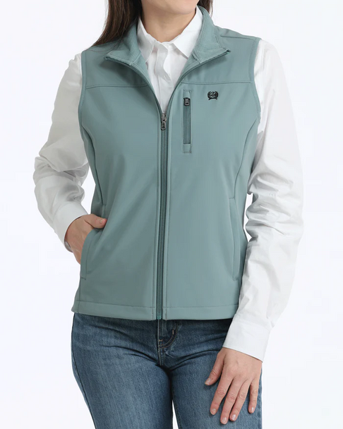 CINCH GREEN WINDPROOF SOFTSHELL - LADIES VESTS  - MAV9922002