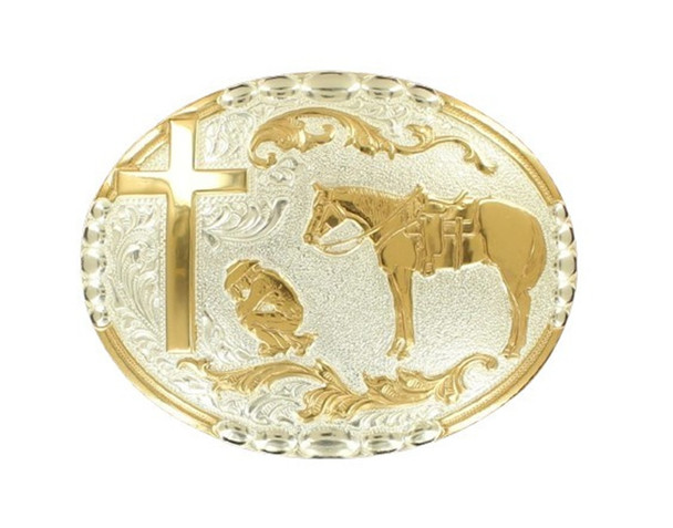 CRUMRINE COWBOY PRAYER BUCKLE - ACC BUCKLE  - C15100
